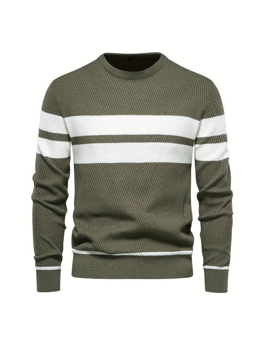 Herren-Strickpullover mit Streifen