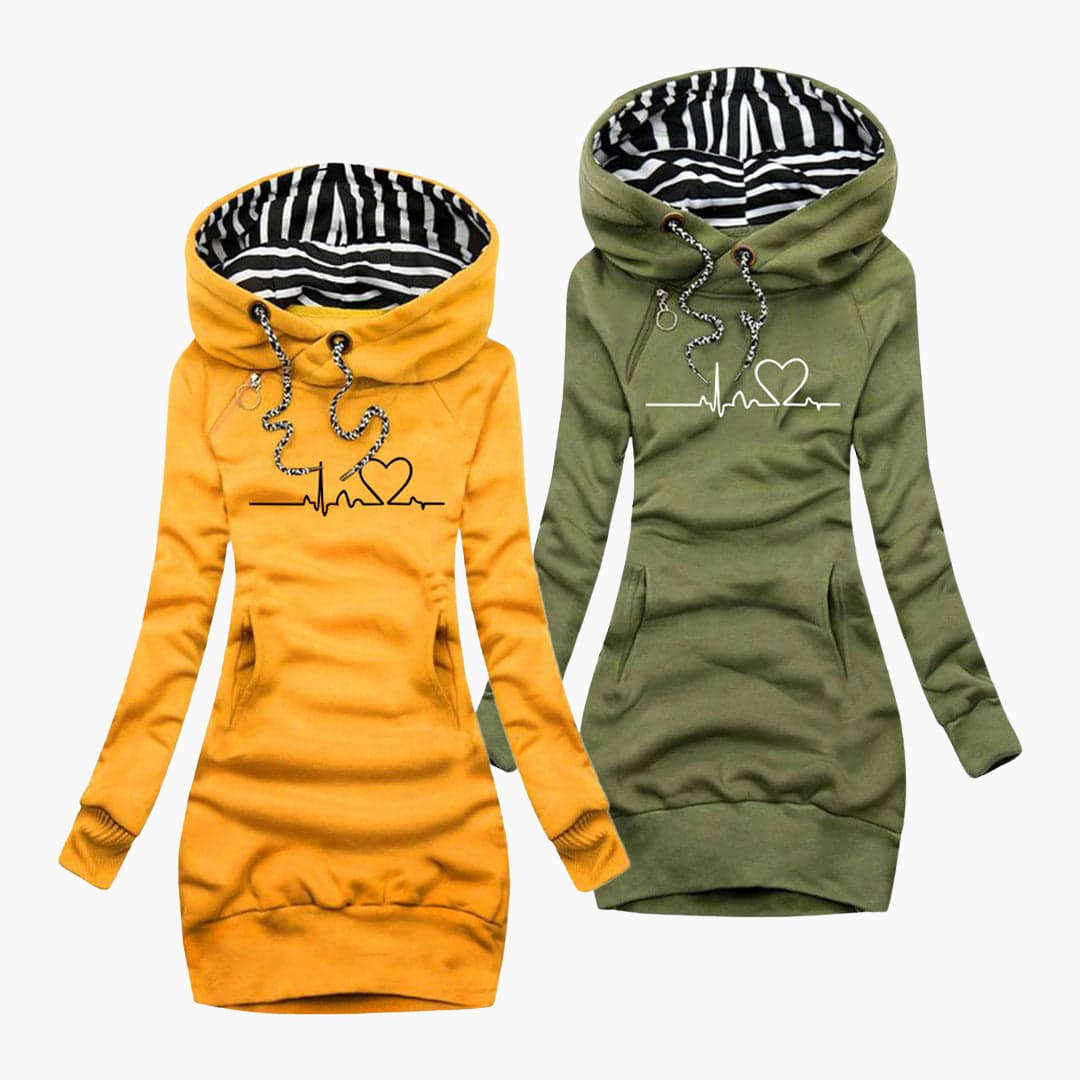 Herzmotiv Hoodie für Damen