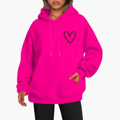 Kapuzensweatshirt mit Kängurutasche für Damen