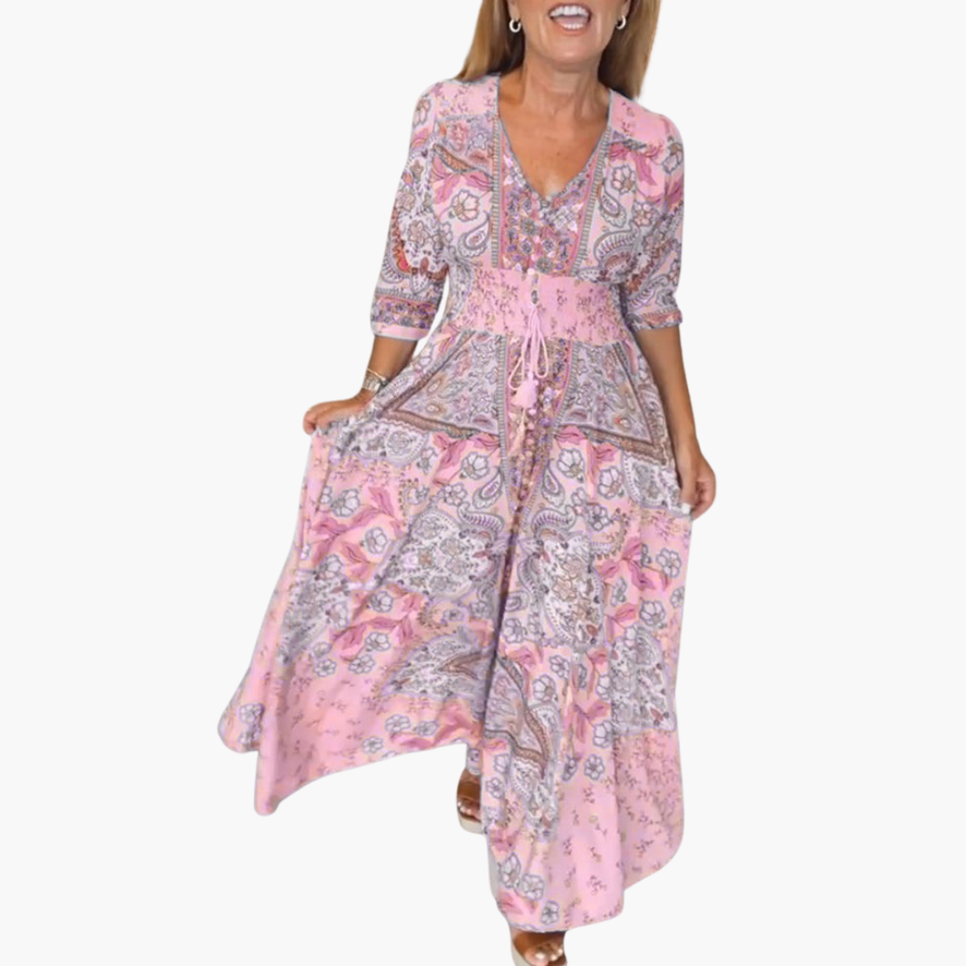 Boho Pattern Maxi Kleid für Damen