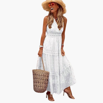 Spitzen Maxi Kleid für Damen