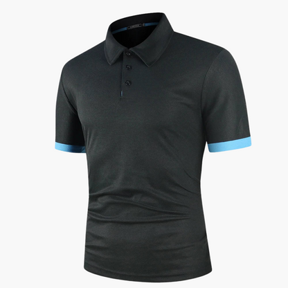 Geripptes Poloshirt mit Kontrast für Herren