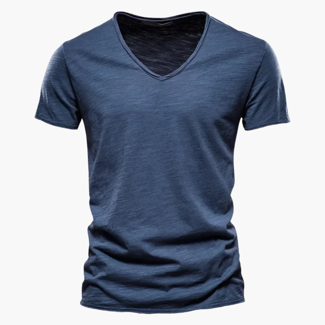 V-Ausschnitt Slim Fit T-Shirt für Herren