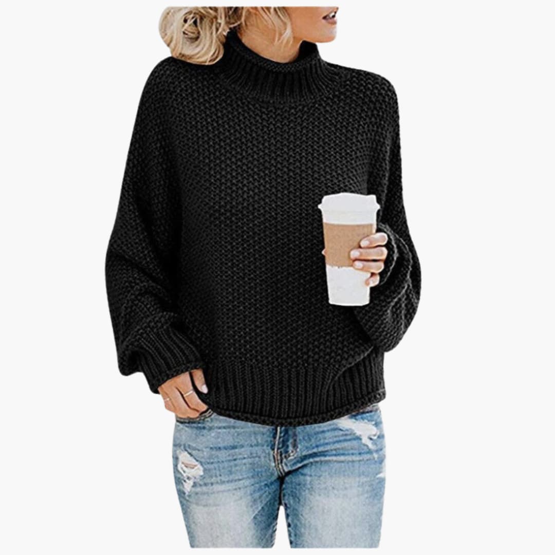Klassischer Rippstrickpullover für Damen