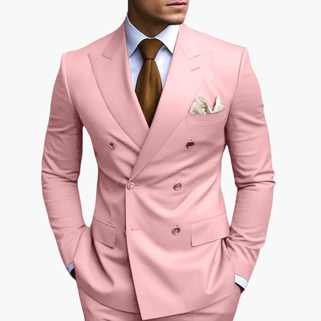 Doppelreihiger Slim Fit Anzug für Herren