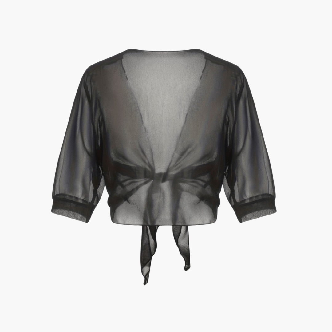 Offene Bluse mit langen Ärmeln für Damen