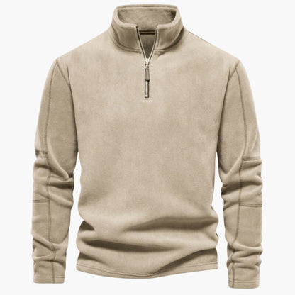 Viertelreißverschluss Fleecepullover für Herren