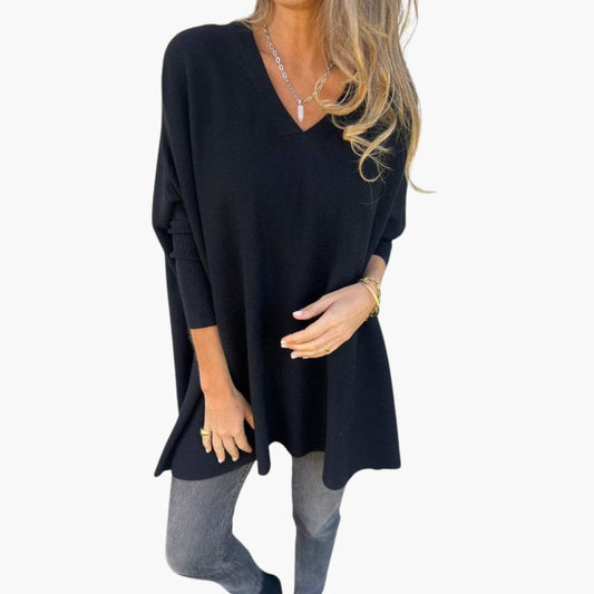V-Ausschnitt Strickpullover für Damen