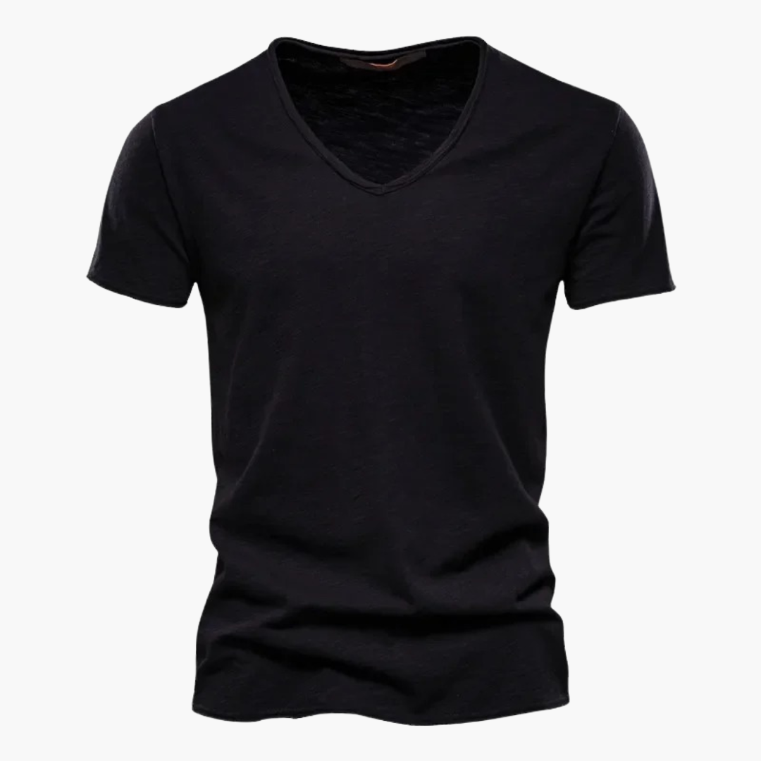 V-Ausschnitt Slim Fit T-Shirt für Herren