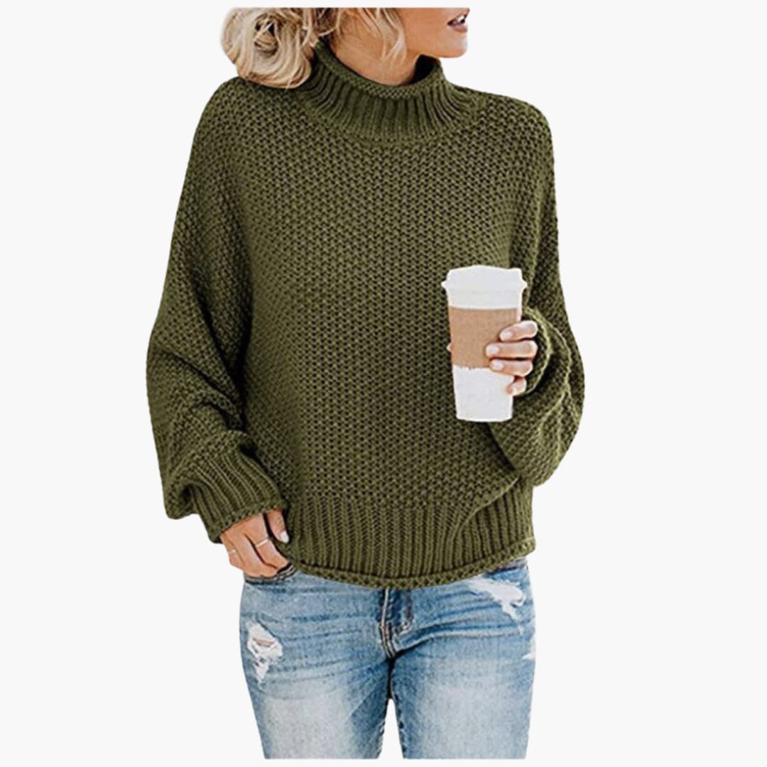 Klassischer Rippstrickpullover für Damen
