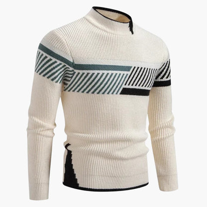 Gestrickter Langarm-Pullover für Herrenv