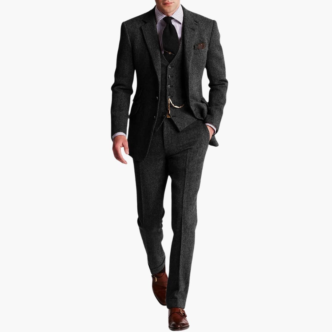 Slim Fit Anzug mit Weste für Herren