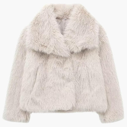 Flauschiger Mantel für Damen