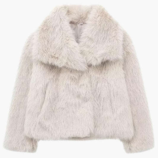 Flauschiger Mantel für Damen