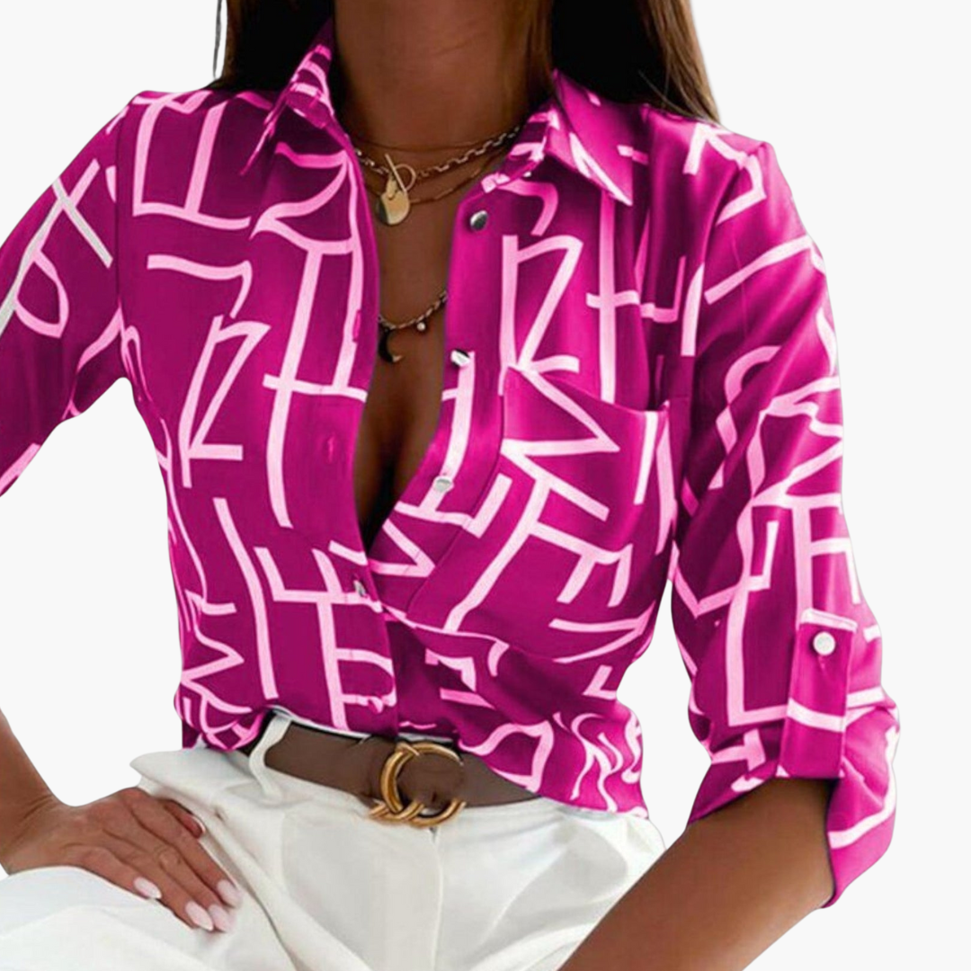 Klassischer Kragen Bluse für Damen