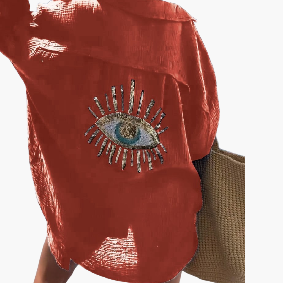 Übergroßes Button-Down-Hemd für Damen