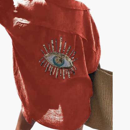 Übergroßes Button-Down-Hemd für Damen