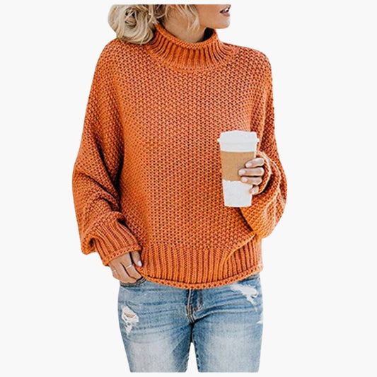 Klassischer Rippstrickpullover für Damen