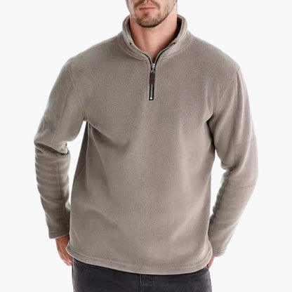 Viertelreißverschluss Fleecepullover für Herren