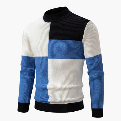 Grafik-Blockmuster Strickpullover für Herren