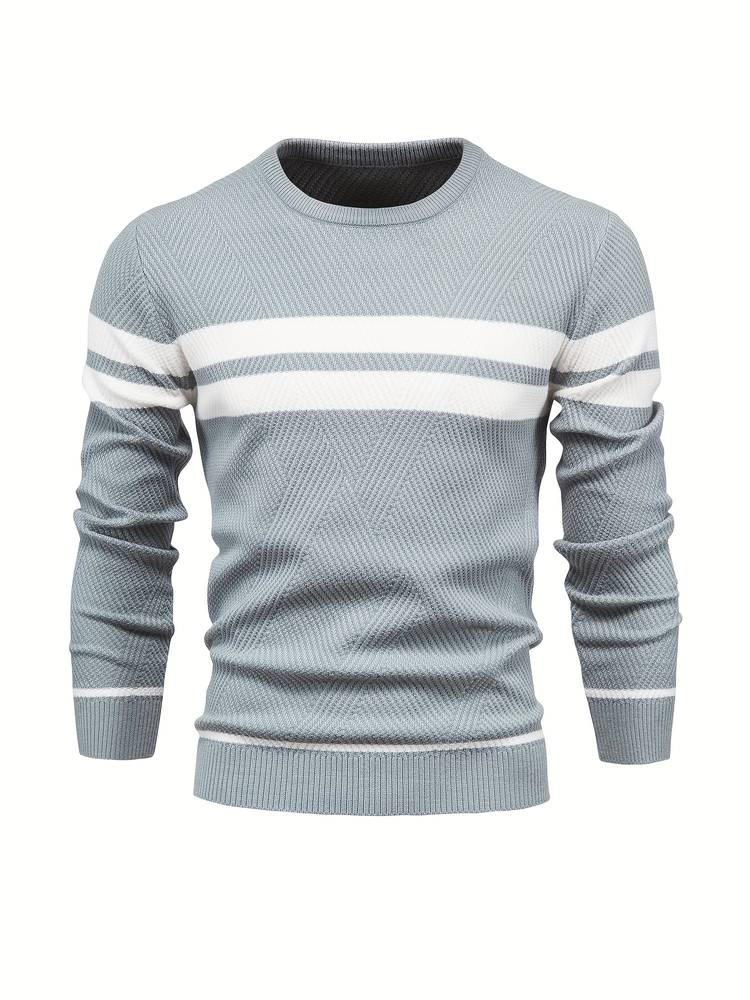 Herren-Strickpullover mit Streifen