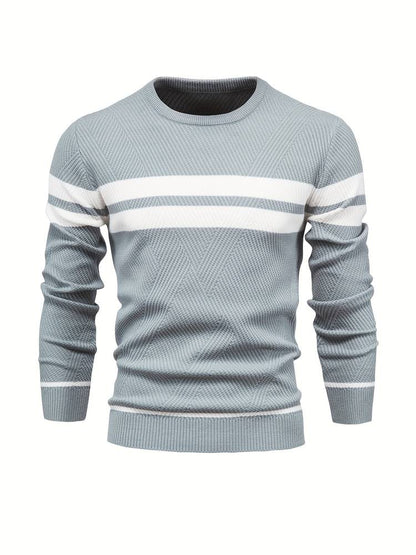Herren-Strickpullover mit Streifen