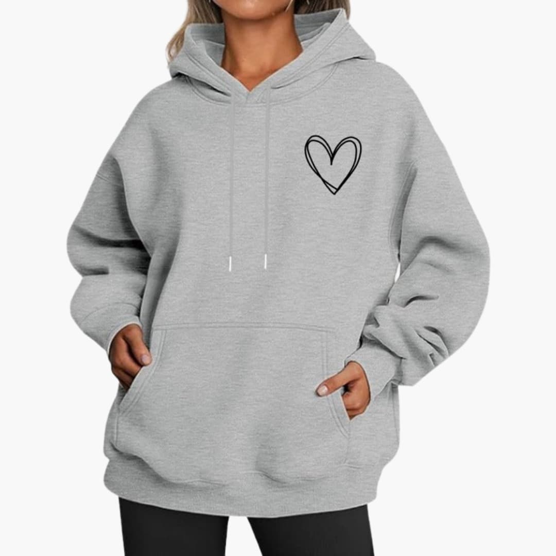 Kapuzensweatshirt mit Kängurutasche für Damen