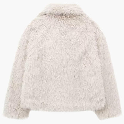 Flauschiger Mantel für Damen