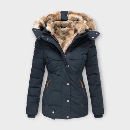 Pelzgefütterter Wintermantel für Damen