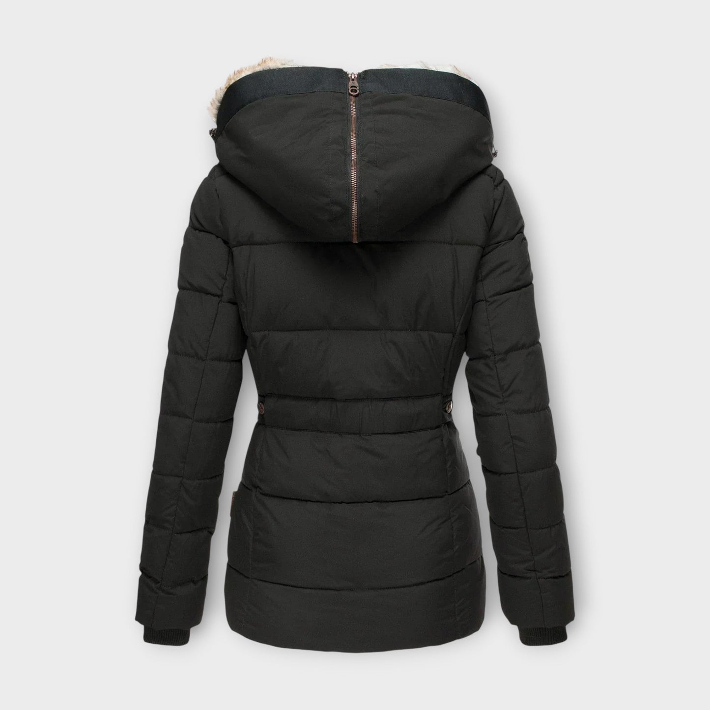 Pelzgefütterter Wintermantel für Damen