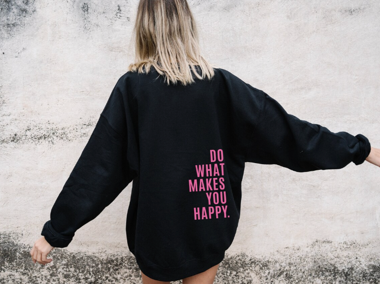 Bedruckter Oversize-Hoodie für Damen