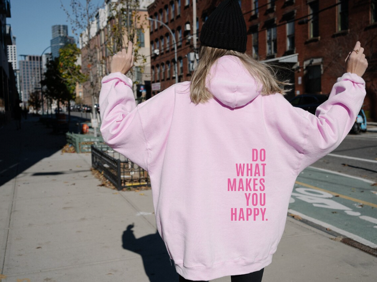 Bedruckter Oversize-Hoodie für Damen