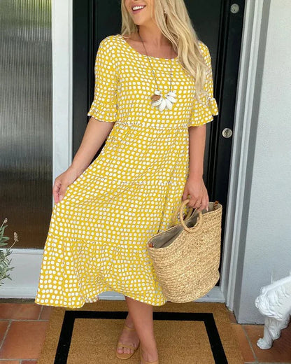 Caroline | Relaxed Tiered Midi Dress