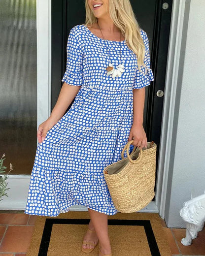 Caroline | Relaxed Tiered Midi Dress
