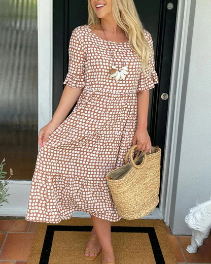 Caroline | Relaxed Tiered Midi Dress
