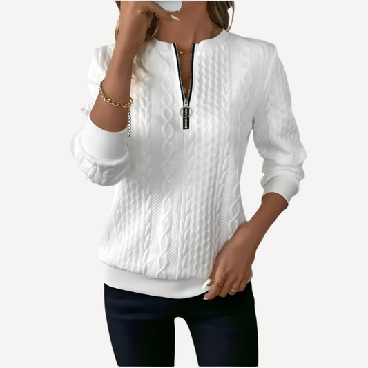 Zopfmuster Strickpullover für Damen