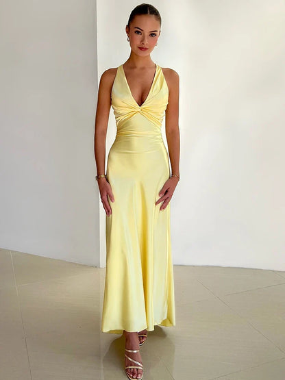 Aurielle – Satin Maxikleid