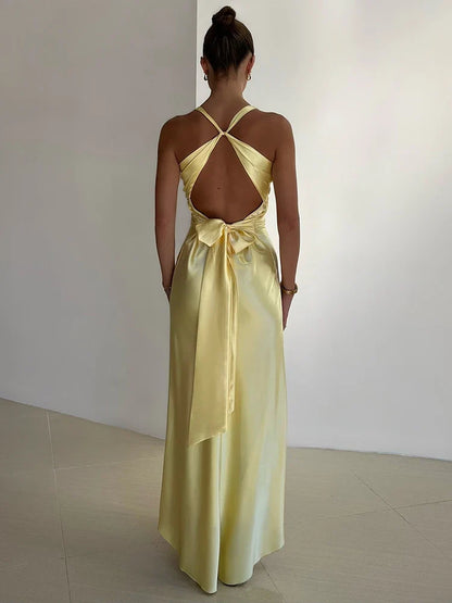 Aurielle – Satin Maxikleid