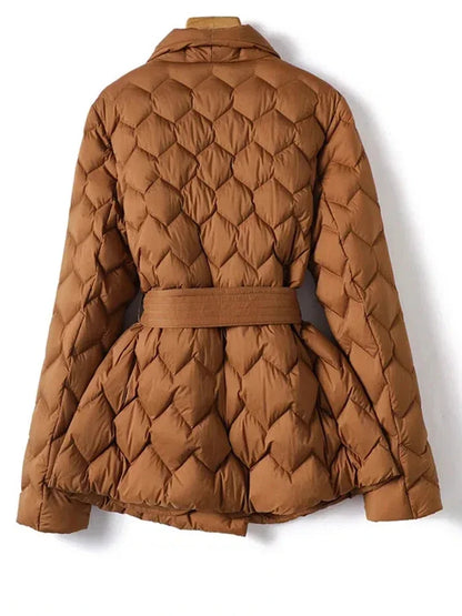 Gürtel Steppjacke für Damen