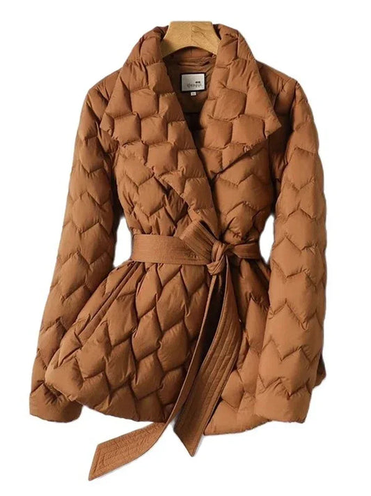 Gürtel Steppjacke für Damen
