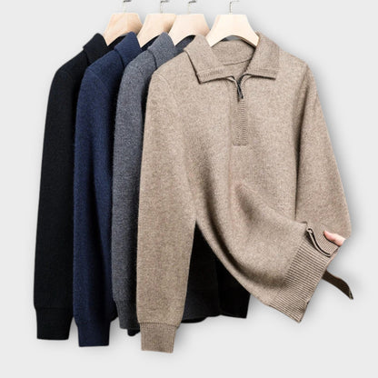 Halb-Zip Winterpullover für Herren