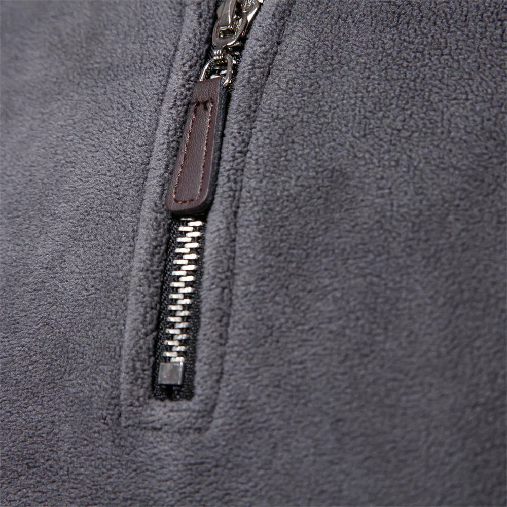 Fleece Langarm Pullover für Herren