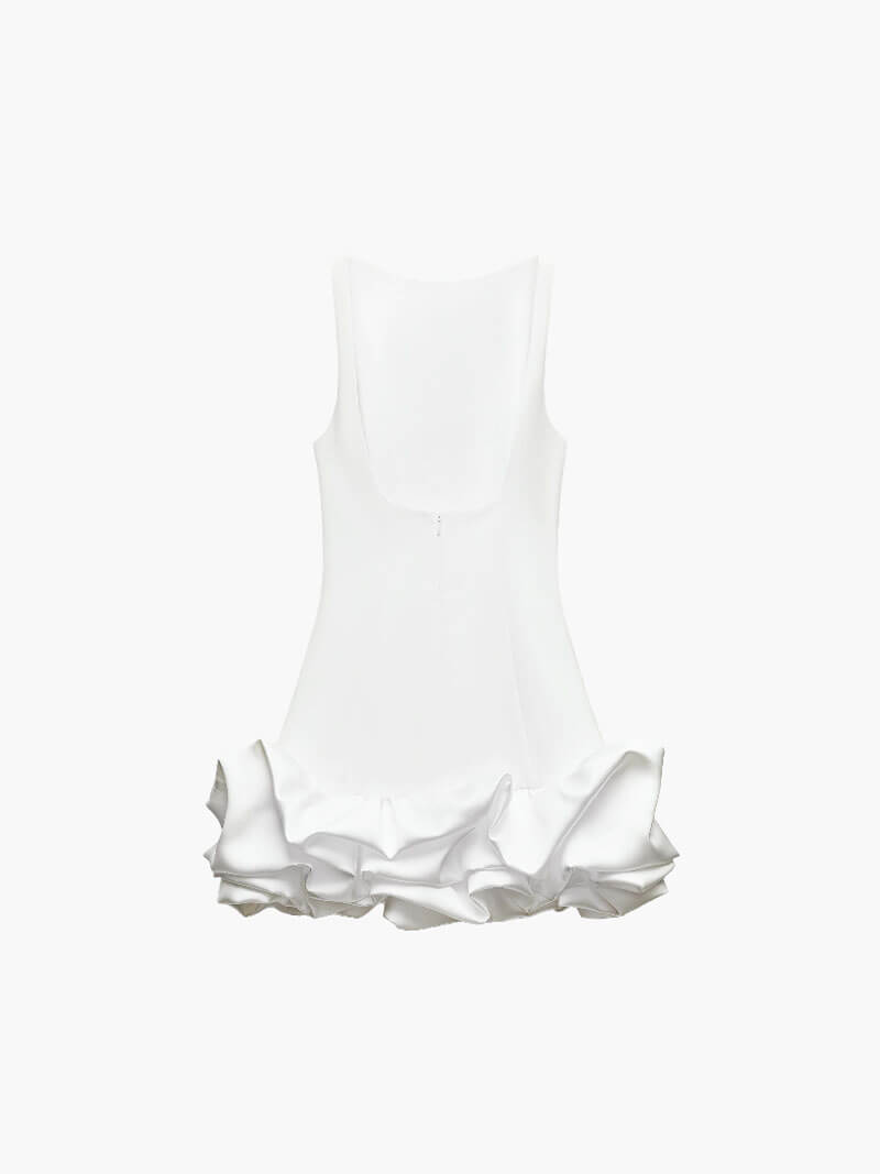 Ärmelloses Minikleid mit Rüschen für Damen