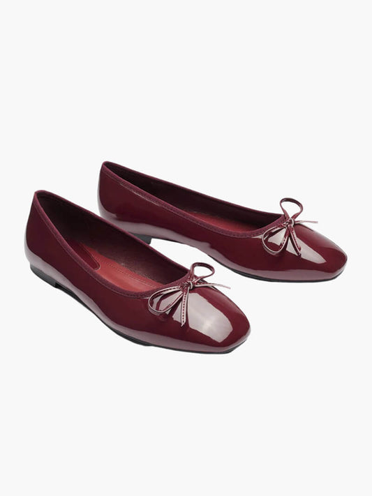 Runde Ballerinas mit Schleife für Damen