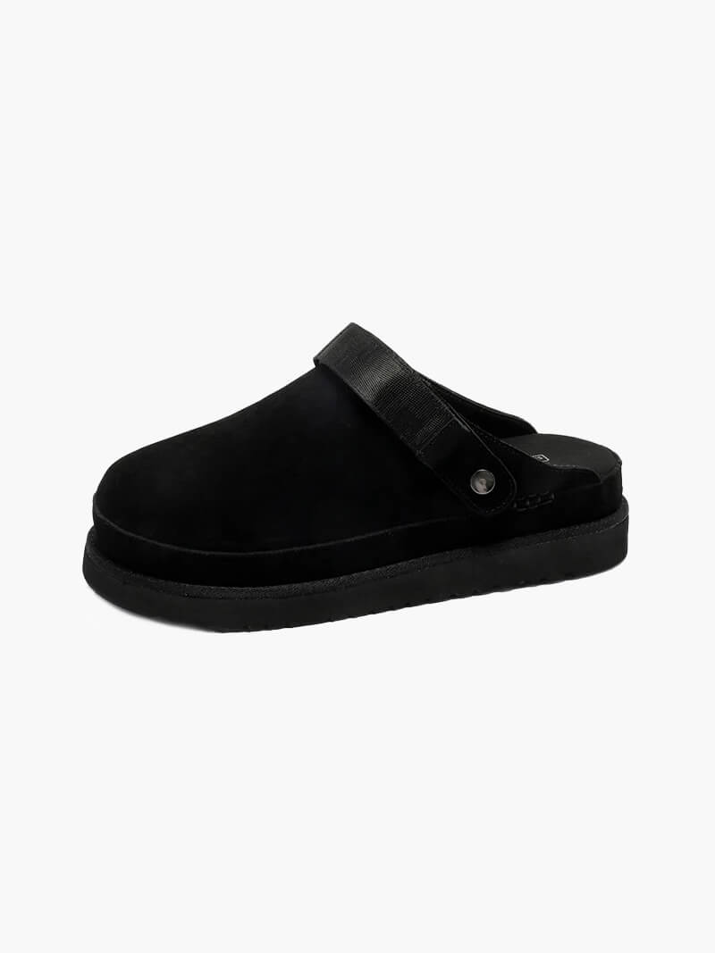 Wildleder-Optik Slipper für Damen