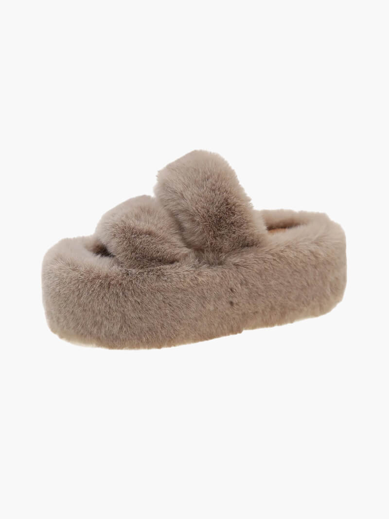 Kunstpelz Slipper für Damen