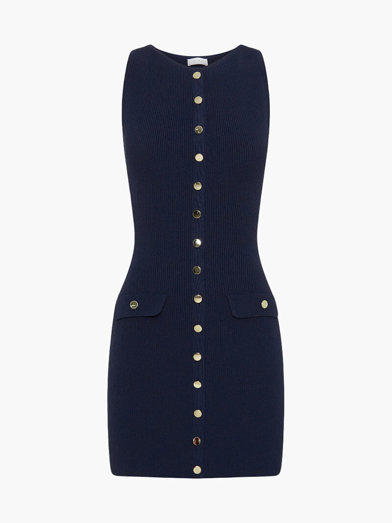Ärmelloses Strick-Minikleid für Damen