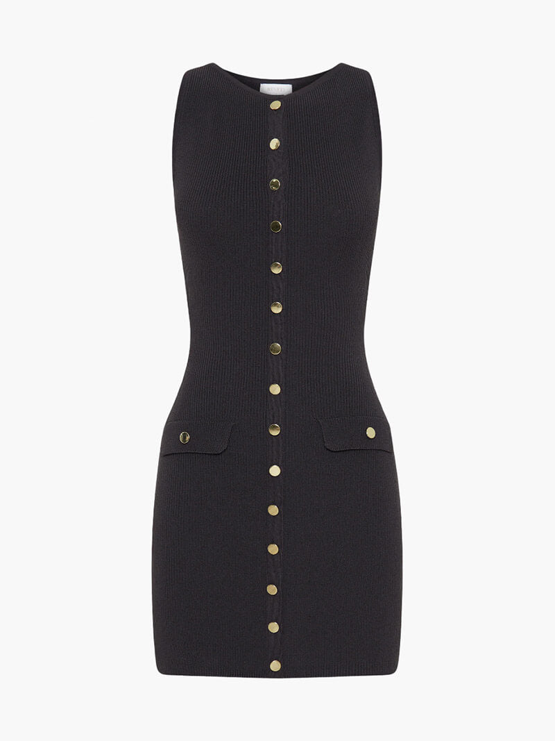 Ärmelloses Strick-Minikleid für Damen