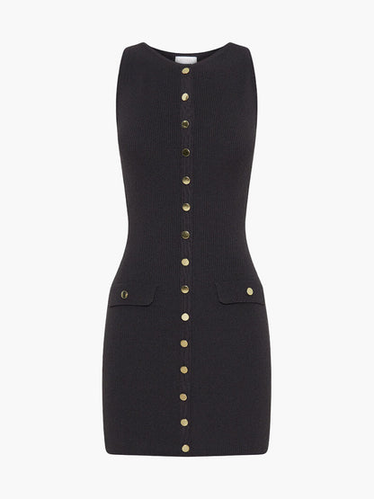 Ärmelloses Strick-Minikleid für Damen