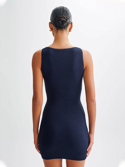 Ärmelloses Strick-Minikleid für Damen